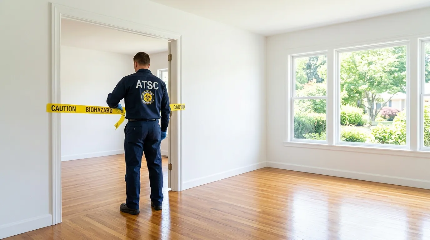 Certified biohazard cleanup crew performing Trauma Scene Cleanup in North Sarasota